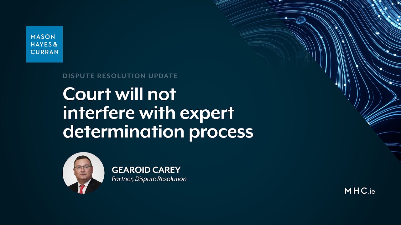Court will not interfere with expert determination process