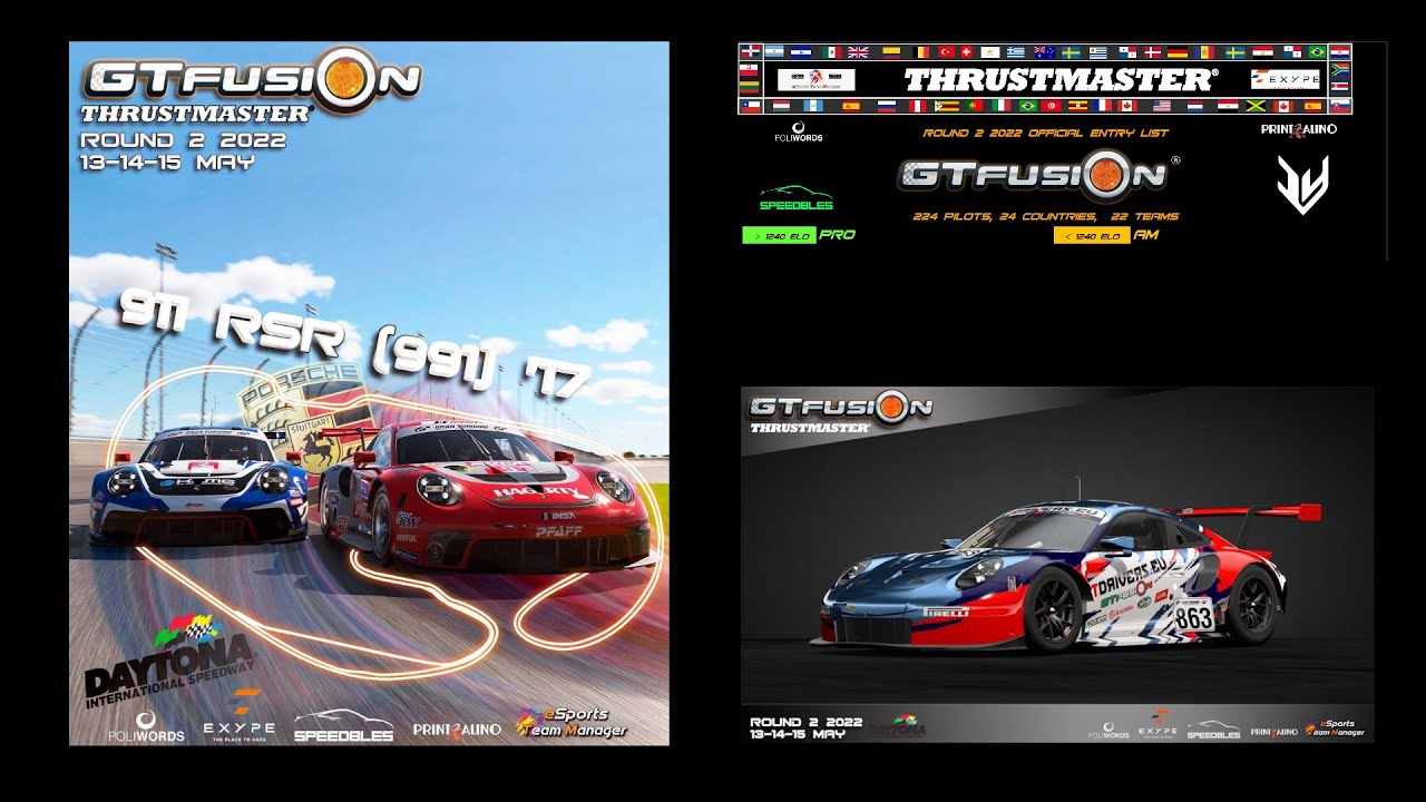 [GT7] - GTFusiOn 2022 - Round 2 : Porsche 911 (RSR) @ Daytona Circuit (Lobby G)
