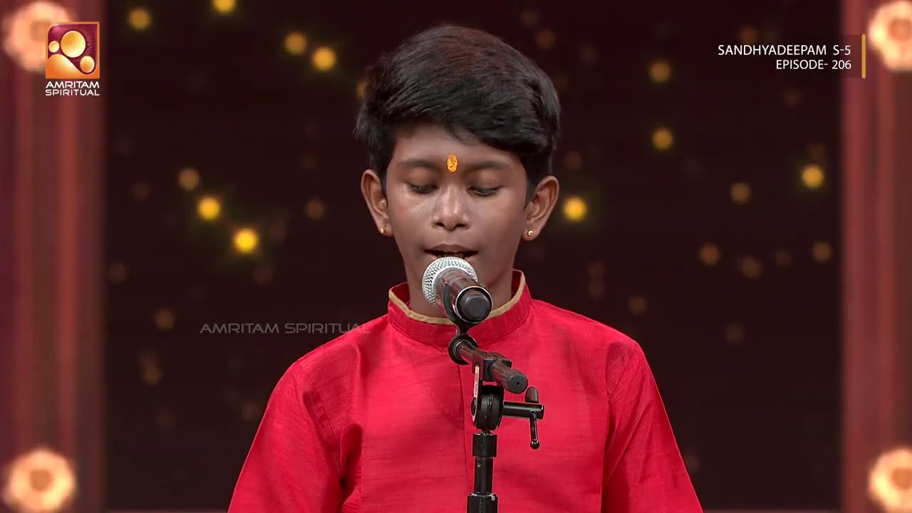സന്ധ്യാനാമം ആലാപനം - ശ്രീകാന്ത്. കെ 🎵🎶| Sandhyadeepam Epi 206 | Highlights