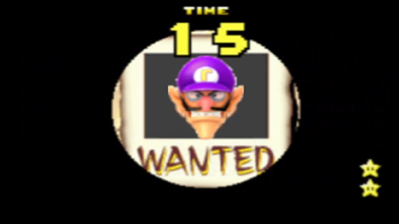 Waluigi in the Wanted Minigame (Super Mario 64 DS)