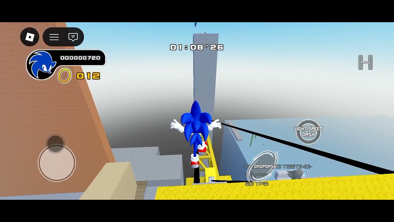 I played hedgehog testing as sonic Roblox 🦔
