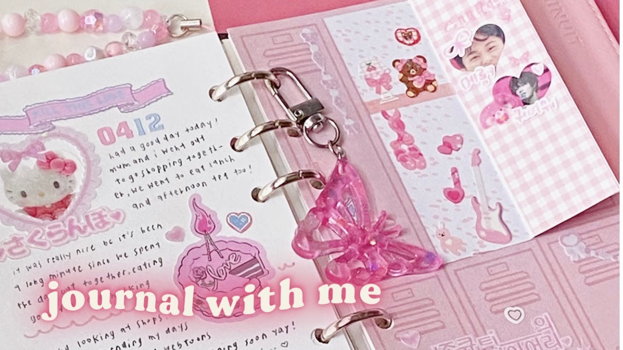 journal with me ✿ pink locker theme (feat. nct)  🎀 🏩 🧸