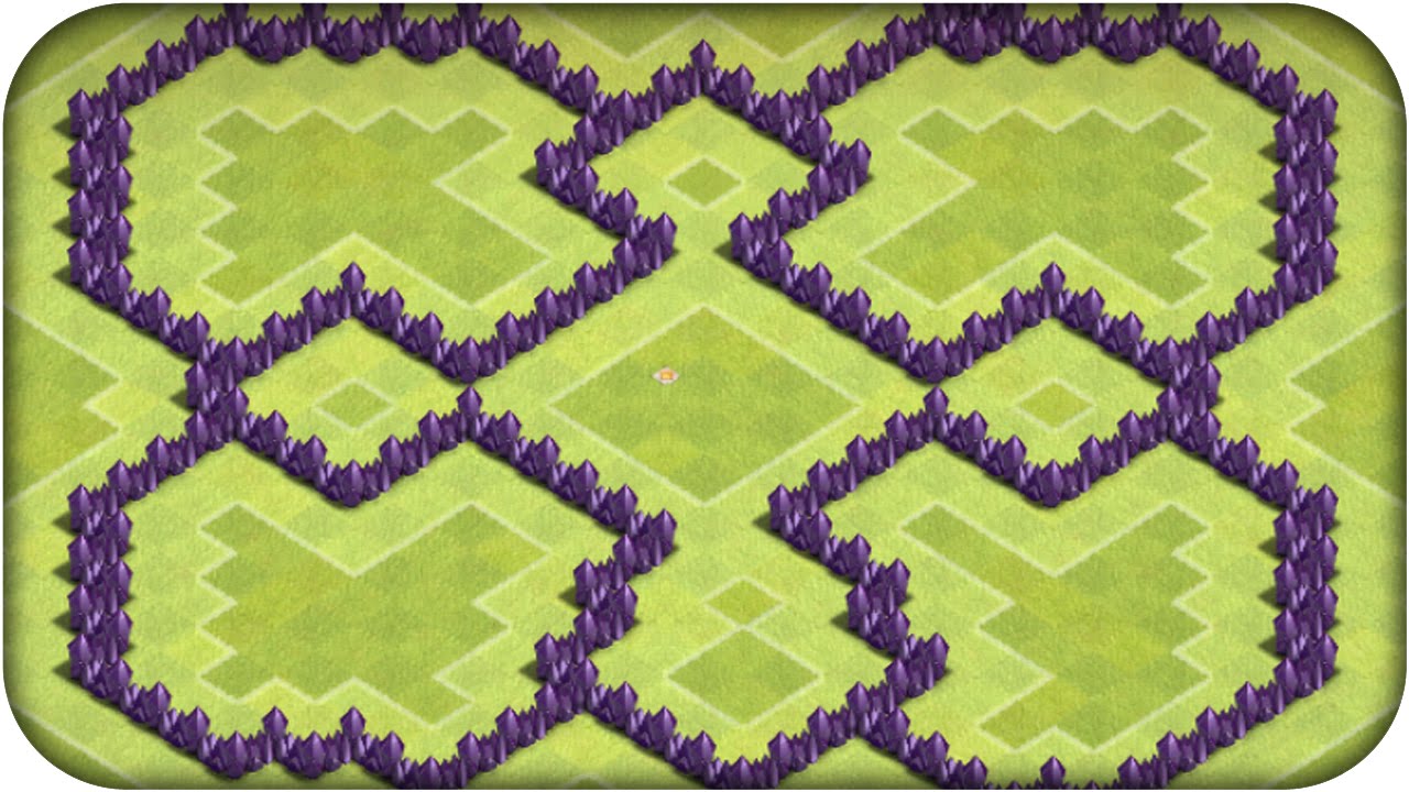 Clash of Clans Layout Híbrido Para CV 7 /  Defesa - Troféus - Guerra - 2015