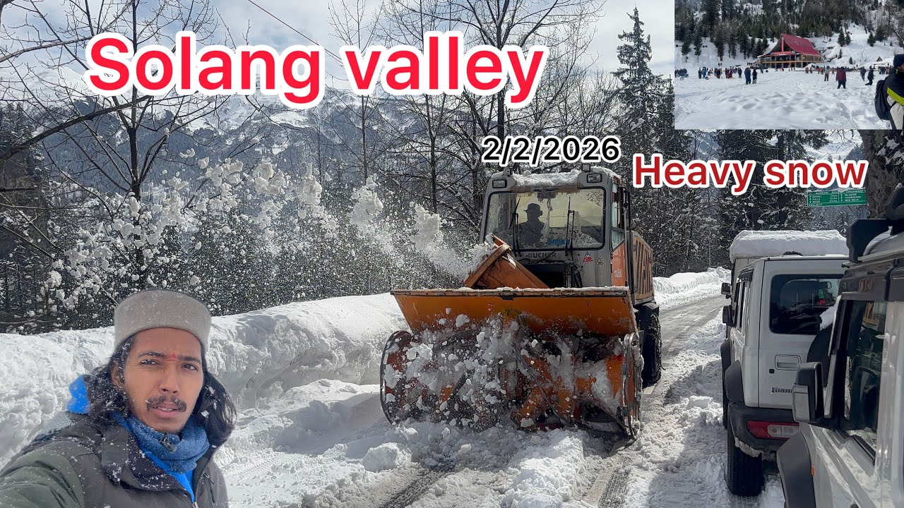 Today Solang valley || today fresh snowfall in Manali ||  Solang valley open #solangvalley #manali 