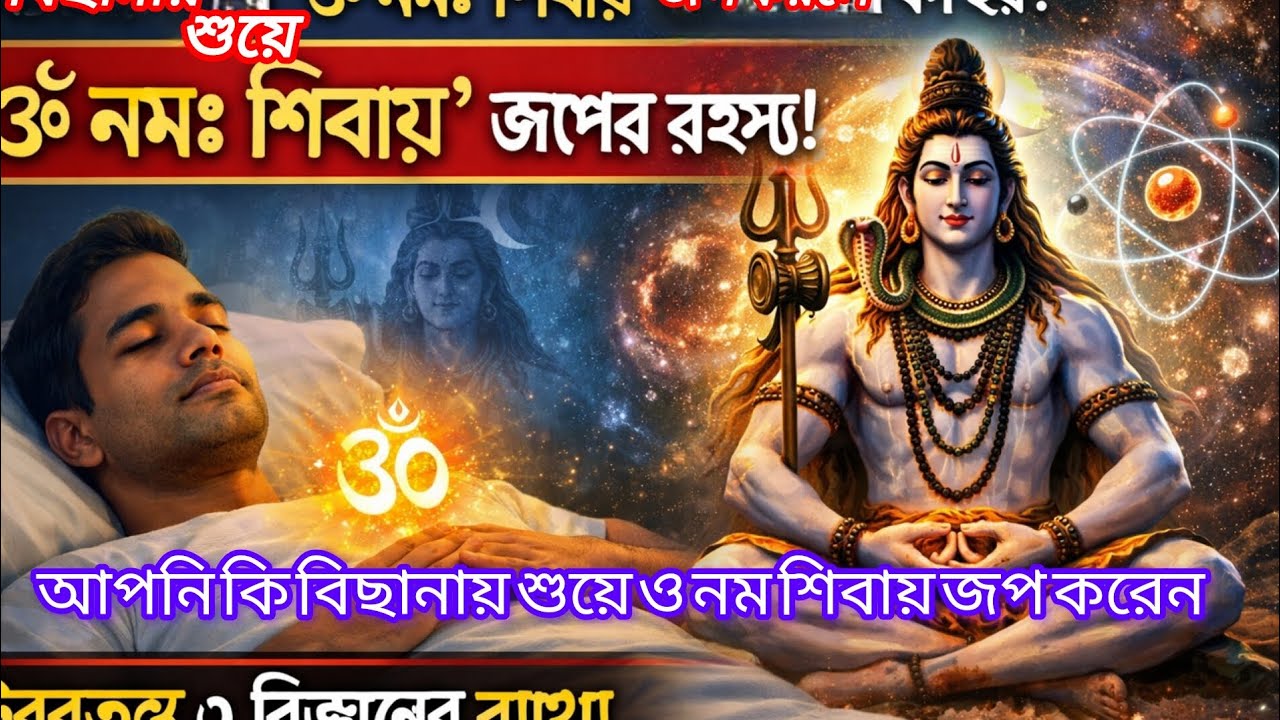 বিছানায় শুয়ে 'ওঁ নমঃ শিবায়' জপ করলে কী হয়?'ওঁ নমঃ শিবায়' জপের রহস্য! ভৈরবতন্ত্র ও বিজ্ঞানের ব্যাখা।