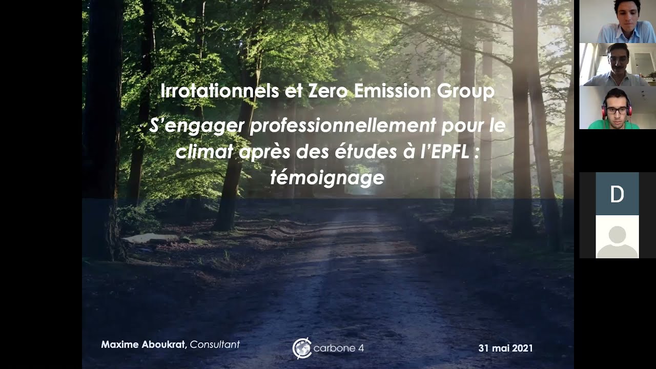 Conférence - S'engager professionnellement pour le climat après ses études à l'EPFL : témoignage