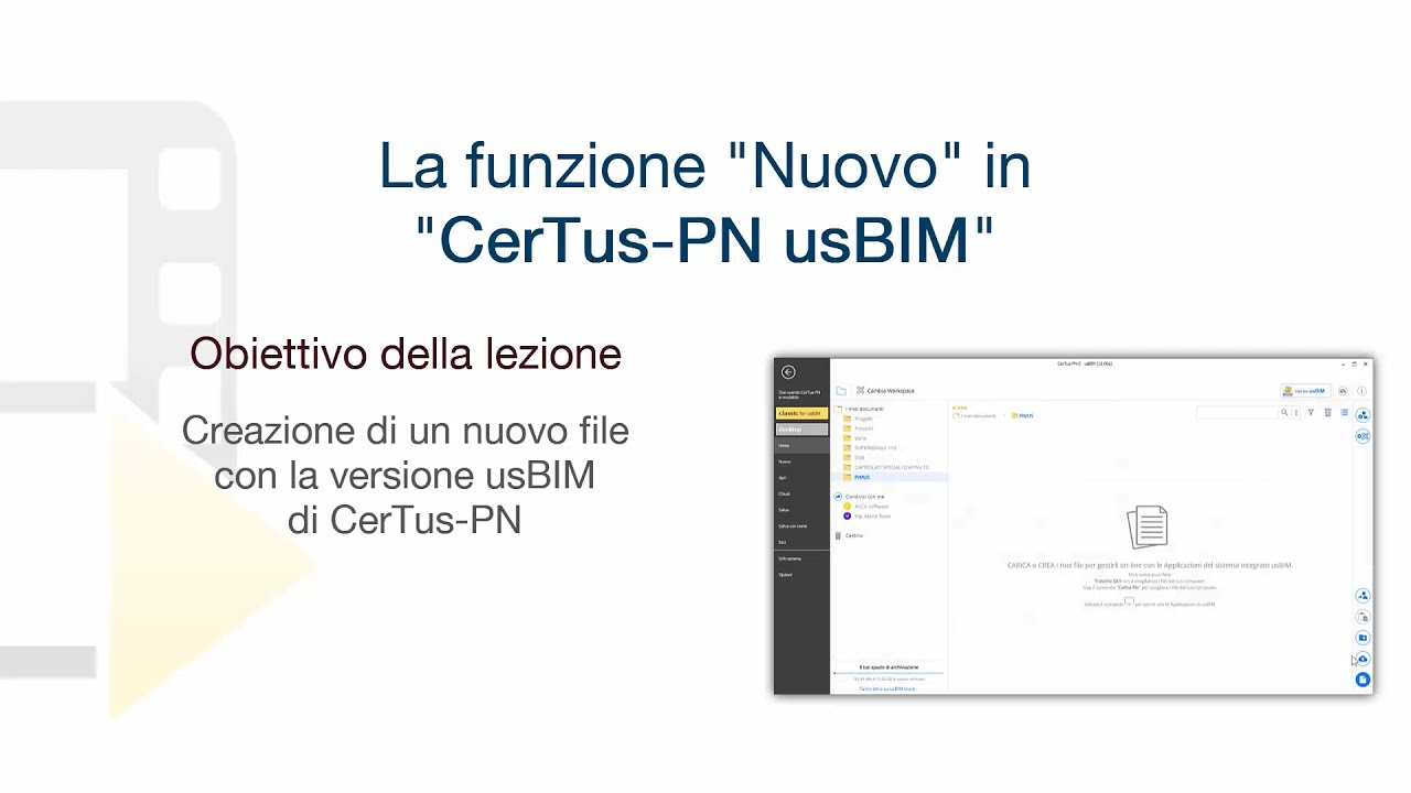 Tutorial CerTus-PN - La funzione "Nuovo"  in "CerTus-PN usBIM" - ACCA software