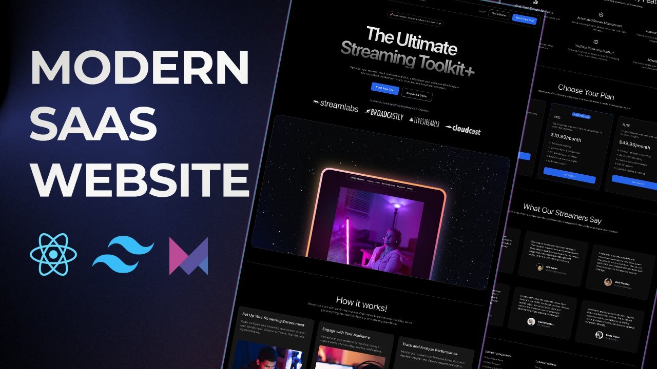 Build a Modern SaaS Website with React, Tailwind, and Framer Motion | Full Tutorial