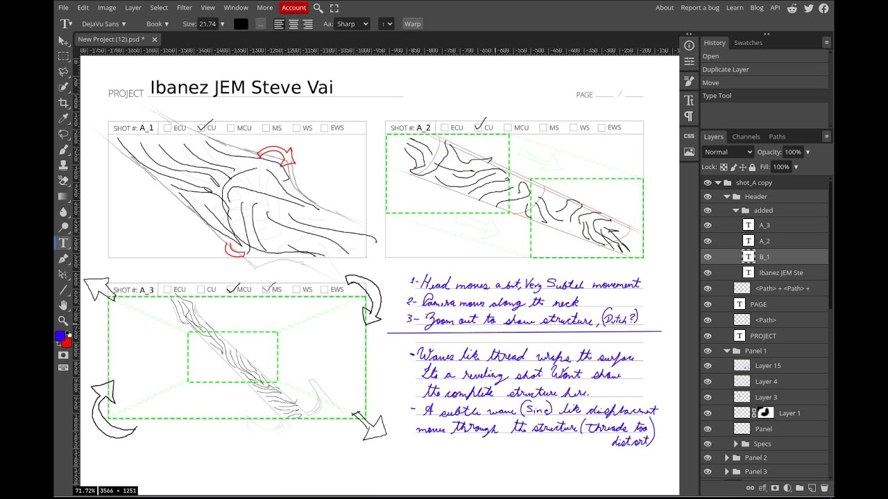 Story Boarding a CGI short film.