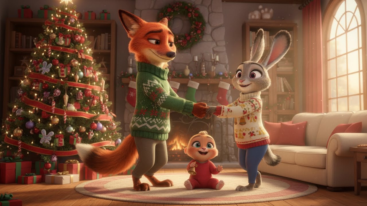 Zootopia 2 | A Peaceful Christmas by the Fireplace 🔥 | Nick, July & Baby at Home