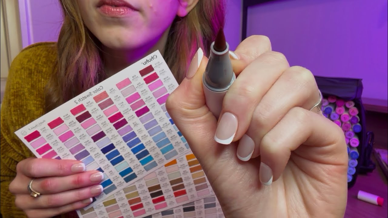 ASMR colouring your face in 🎨 *layered sounds + personal attention*