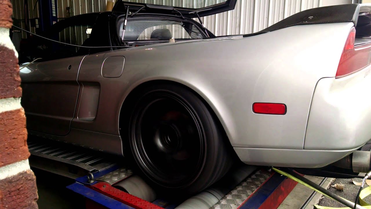 Turbo NSX on a dynodynamics dyno.