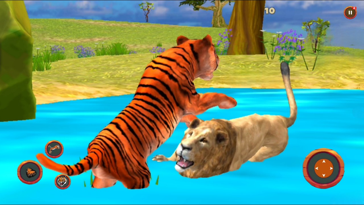 Tiger Simulator 3D - Wild Tiger Animal Attack Games - Android Gameplay