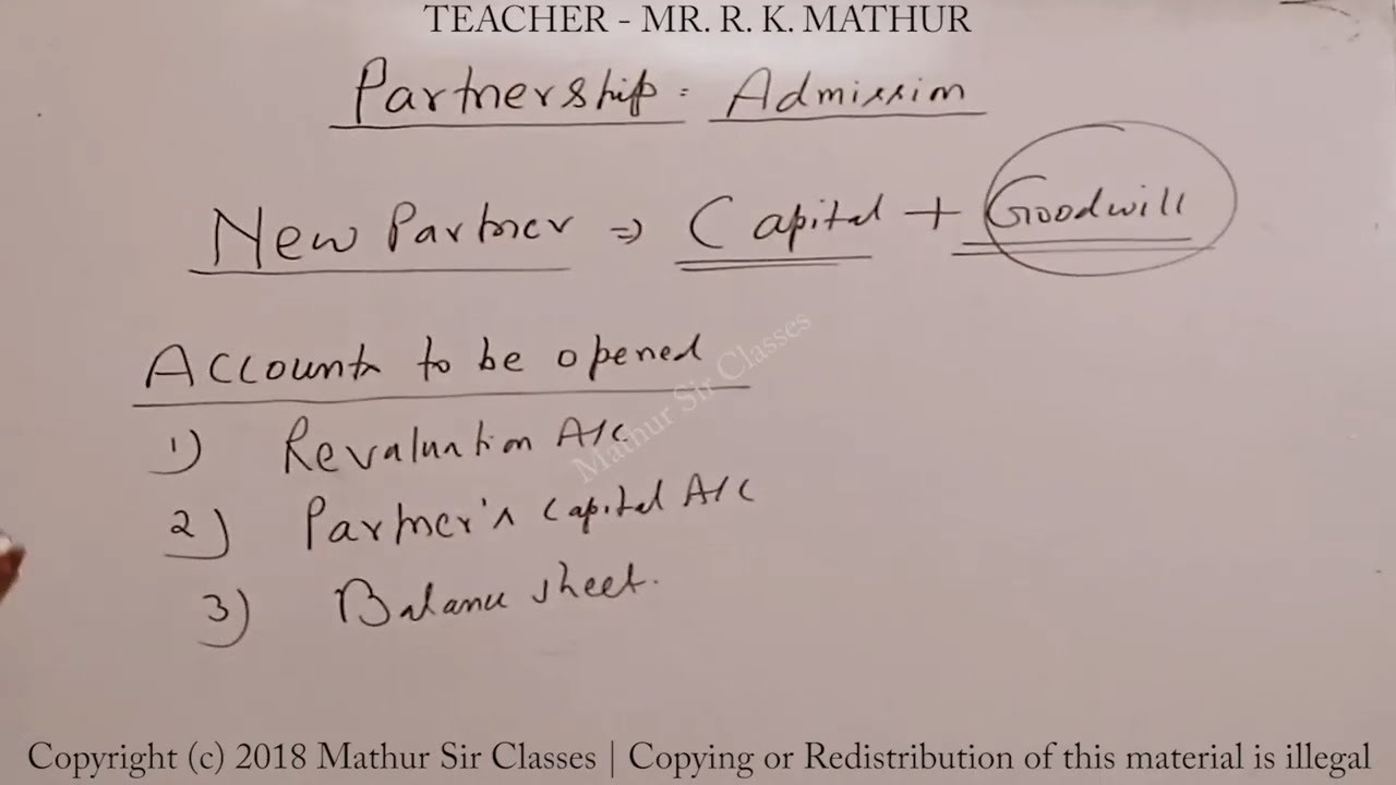 INTRODUCTION TO ADMISSION OF A PARTNER PART 1 | REVALUATION ACCOUNT | BASICS OF ACCOUNTS
