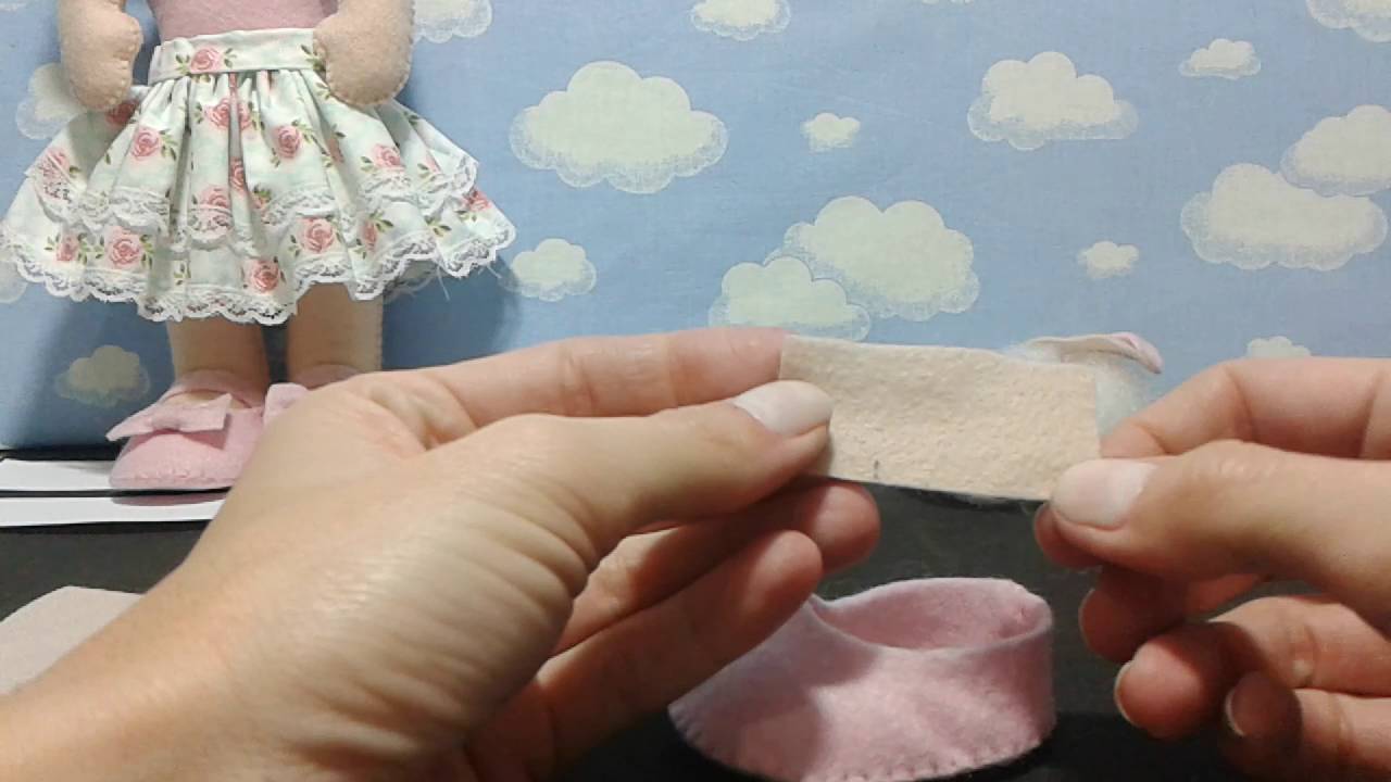Sapatinho Boneca de Feltro
