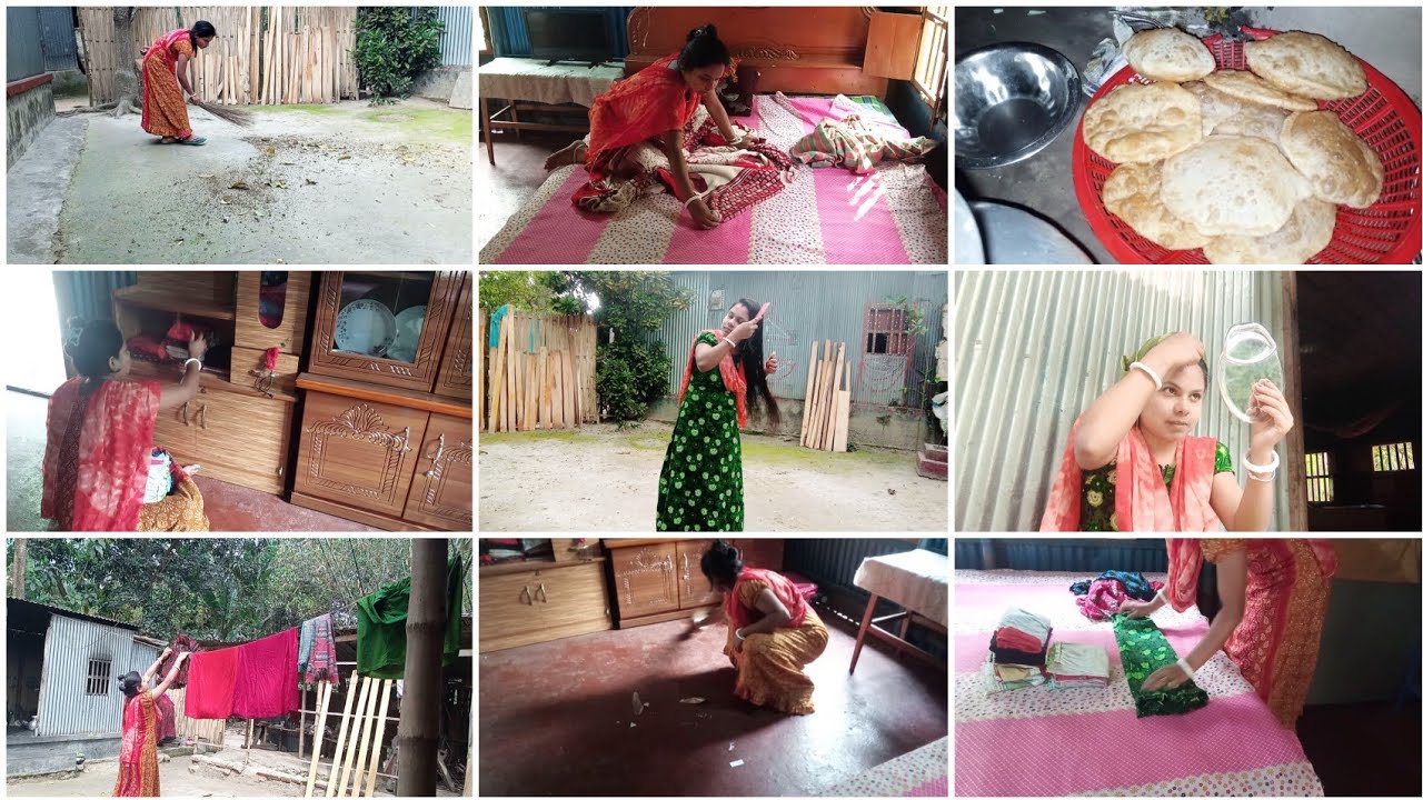 আজ সকালে ঘুম থেকে ওঠে কাজকর্ম শুরু করলাম সন্ধ্যায় মা বানালো দারুণ জলখাবার 