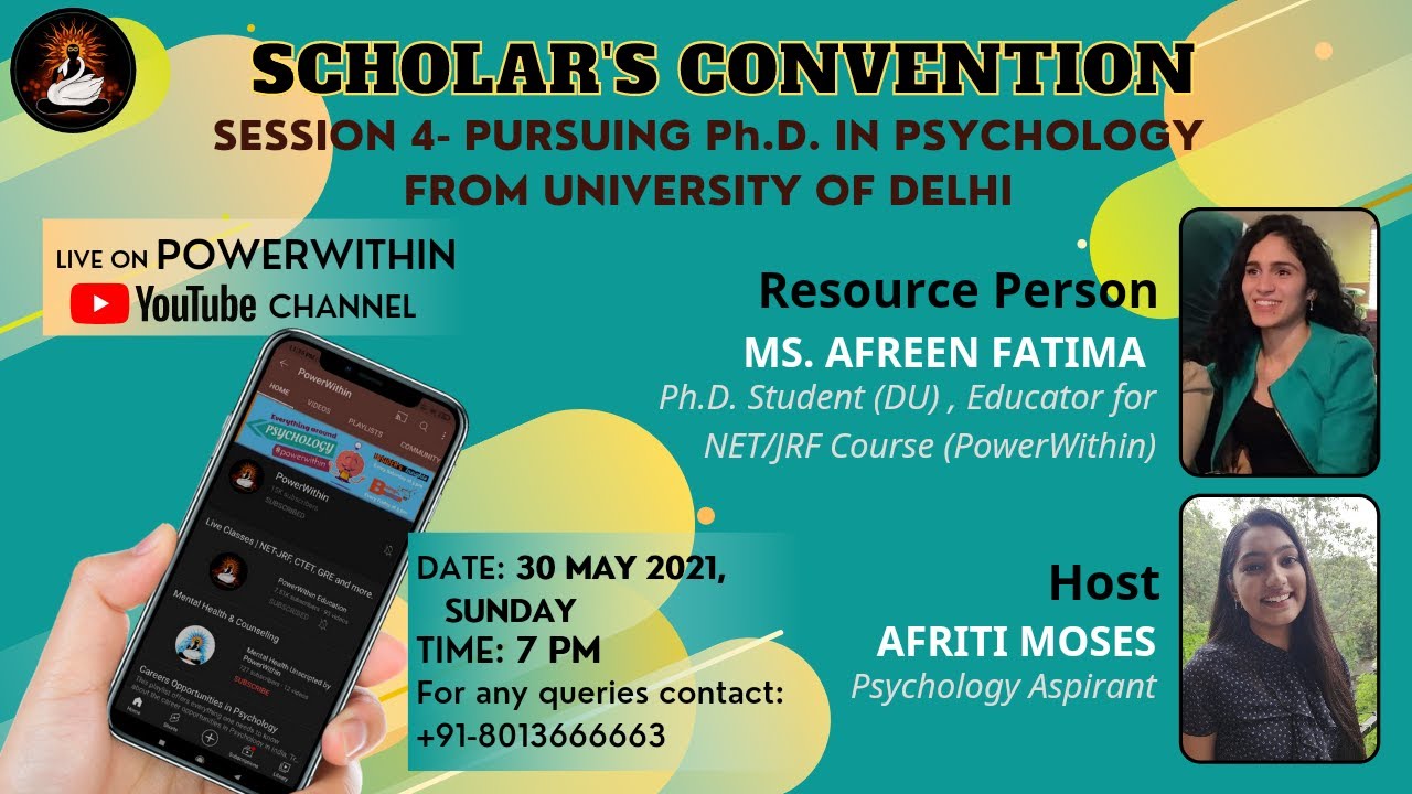 Pursuing PhD in Psychology from Delhi University| University of Delhi | PhD Psychology in India
