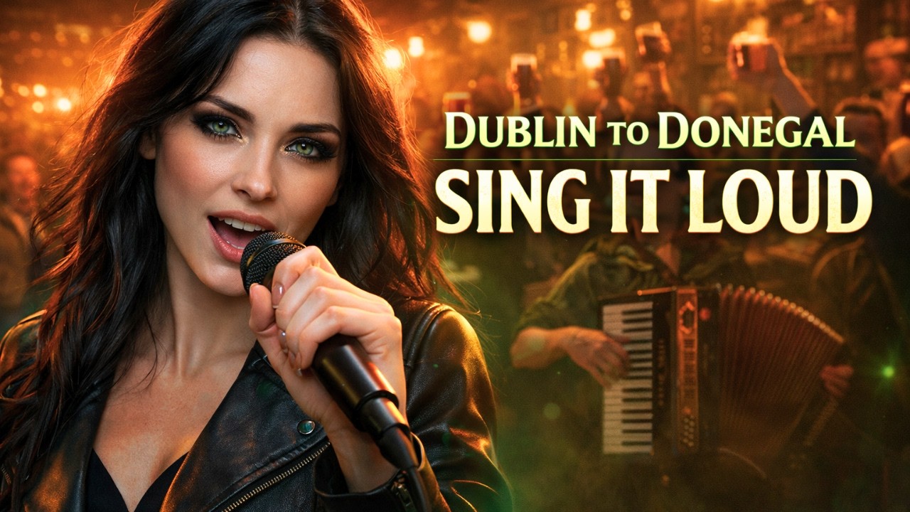 Dublin to Donegal (Upbeat Irish Pub Anthem) | Fiddle + Accordion | 130 BPM Singalong