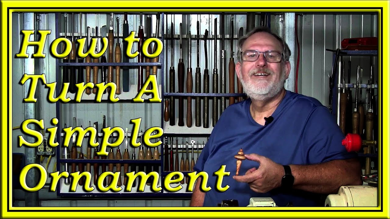 How to Turn A Simple Christmas Ornament #woodworking #woodturningforbeginners #woodturning #ornament