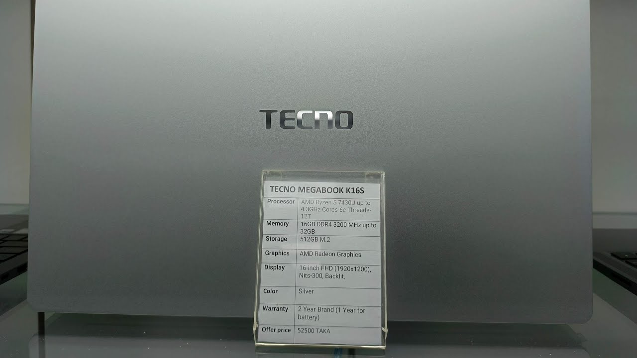 Tecno Megabook K16S AMD Ryzen 5 7430U