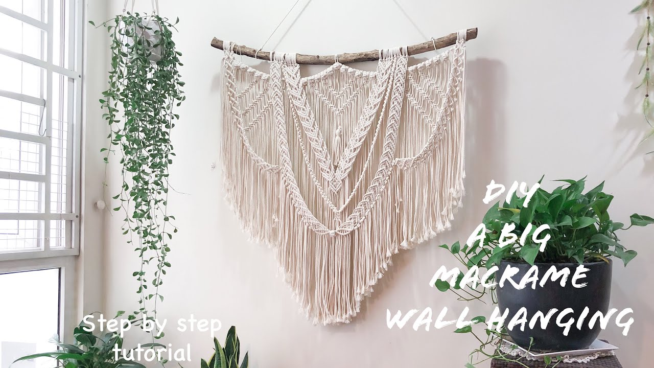 How to make a big and beautiful macrame wall hanging | Easy tutorail by Him Macrame
