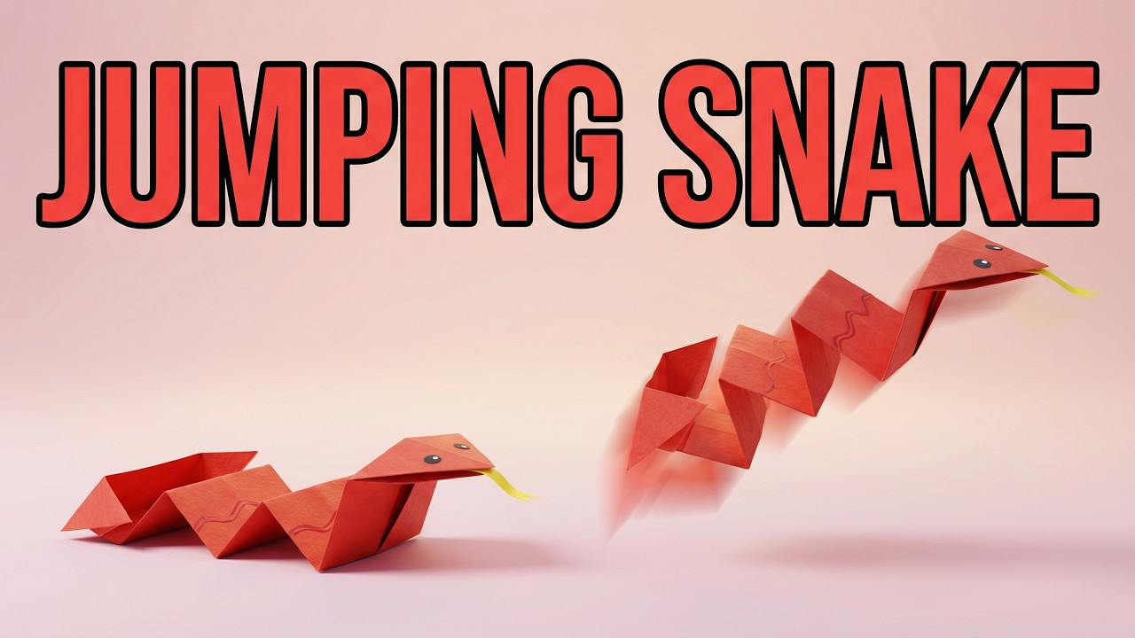 Simple Jumping Paper Snake Origami - Fun to Make