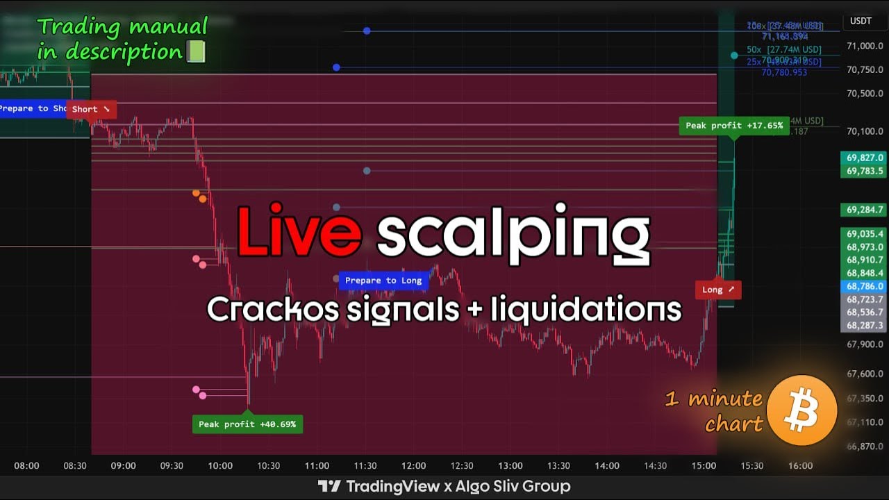 Live scalping signals and liquidation levels by Algo Sliv Group