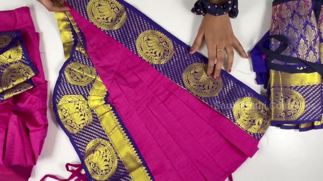 Classical Dress | Kuchipudi Dress in Detail || BHARATA NATYAM DRESS || by Samskruthi Costumes