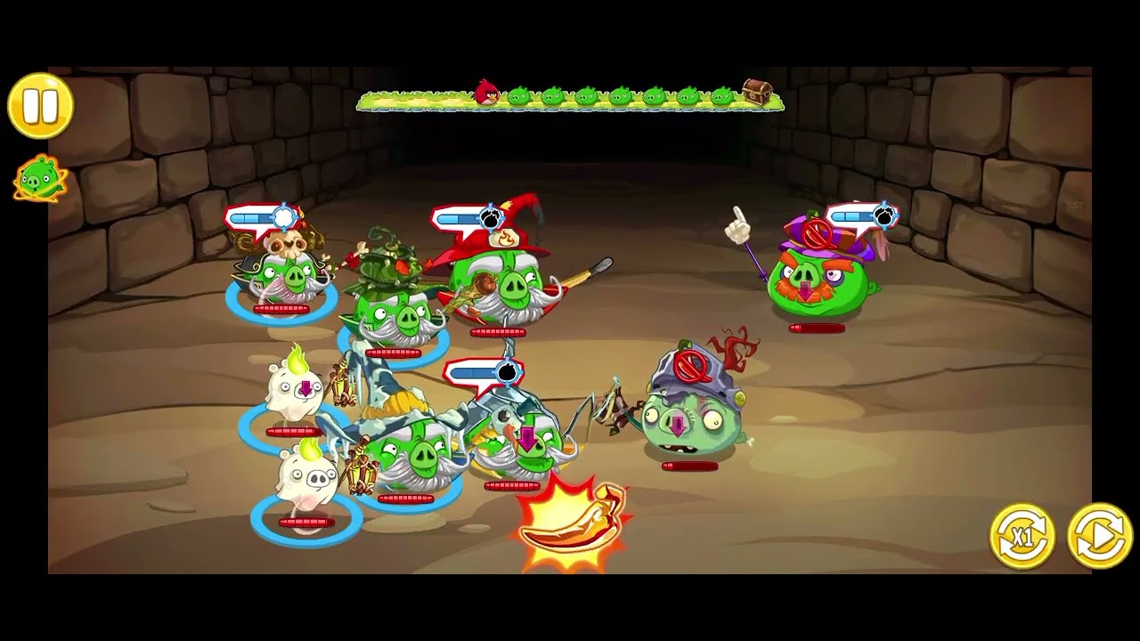 Angry Birds Epic Pig Friends - 5 Magos Porco Vs Rush Mortal 