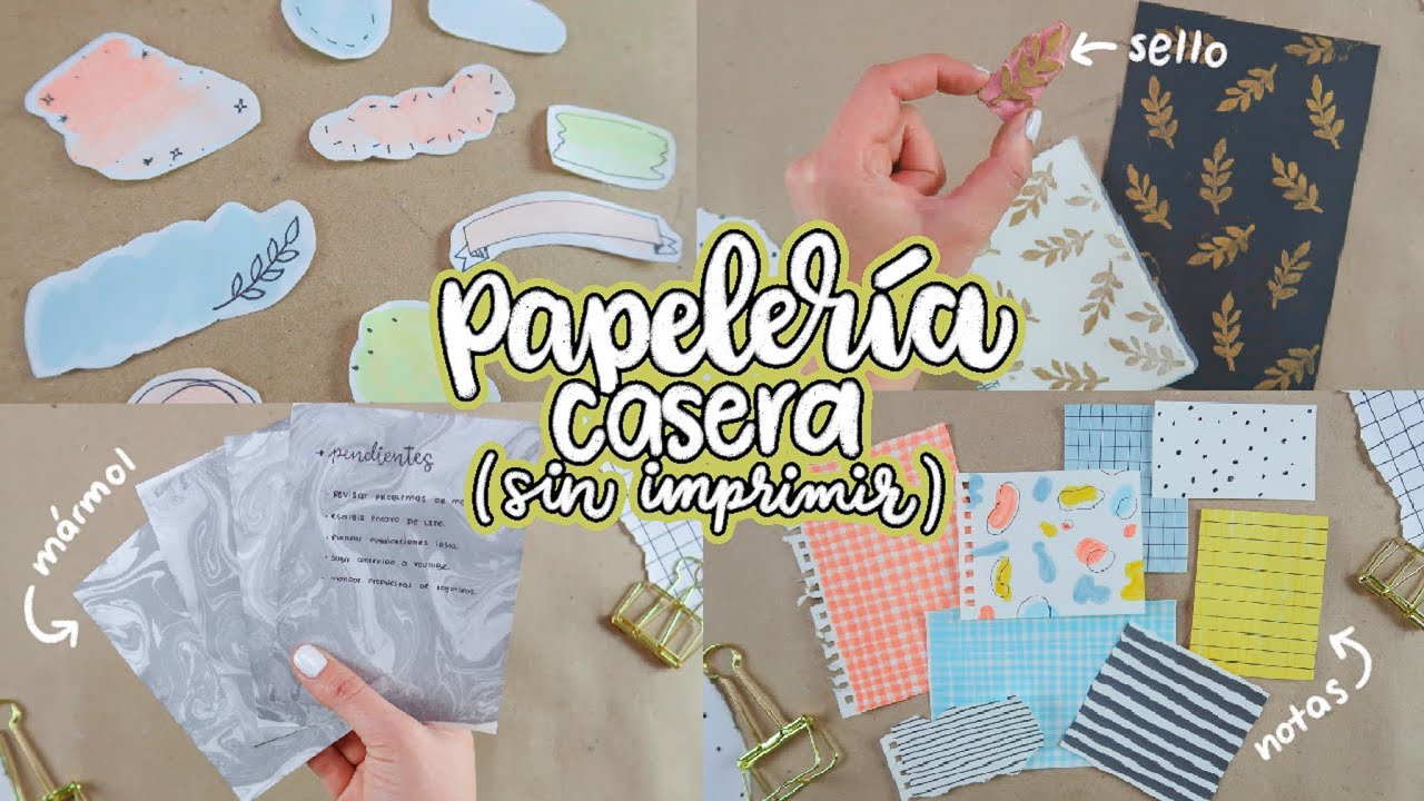 Papelería CASERA!! (Sin imprimir) 🤍 Barbs Arenas Art!