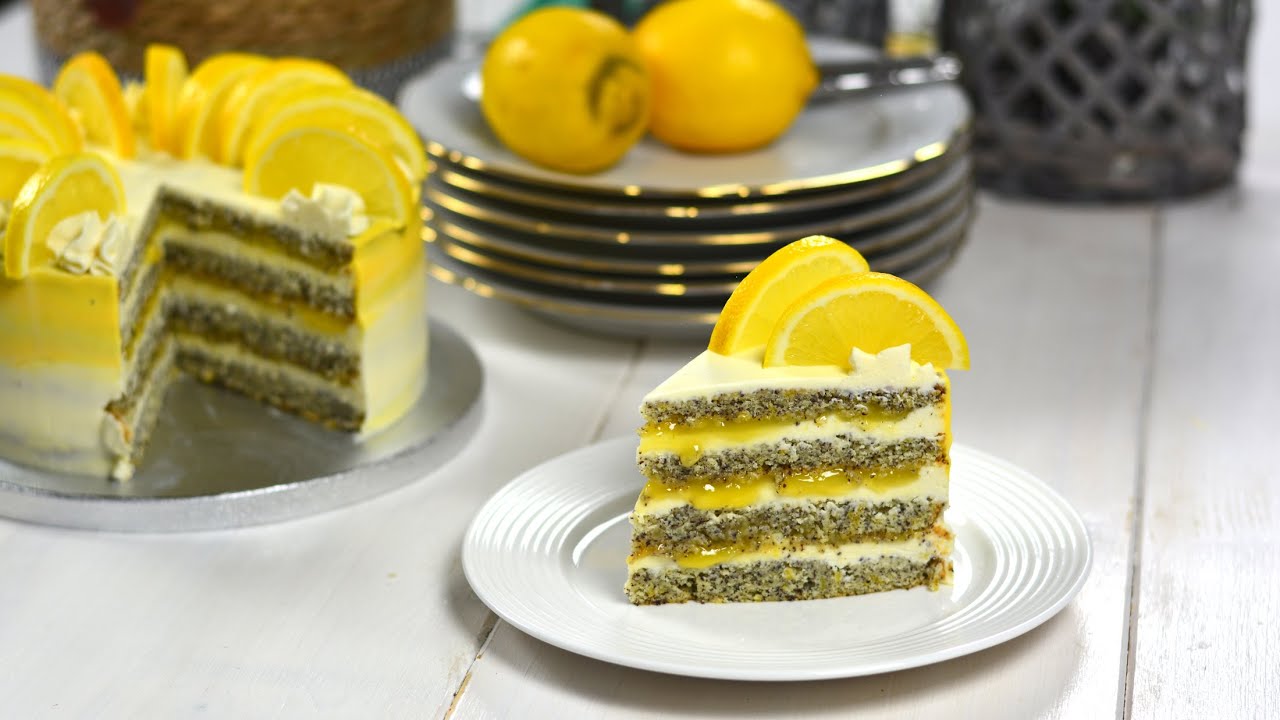 Tort cu blaturi umede cu mac si lămâie🍋  Lemon curd | Taby's Welt
