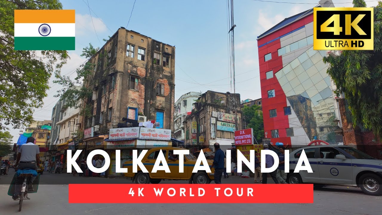 🇮🇳India 4k walk - Kolkata 4K Downtown Walking Tour｜Oct 2024