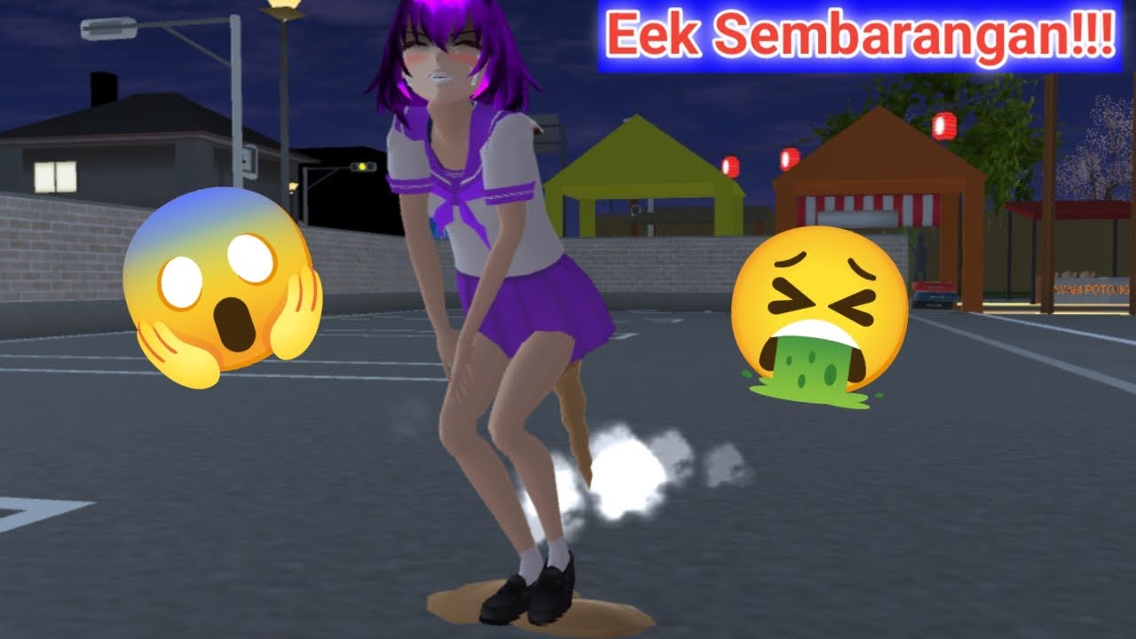 Eek Sembarangan || Karin Kebanyakan Jajan di  Pinggir Jalan || Pasar Malam Tahun Baru || Sakura