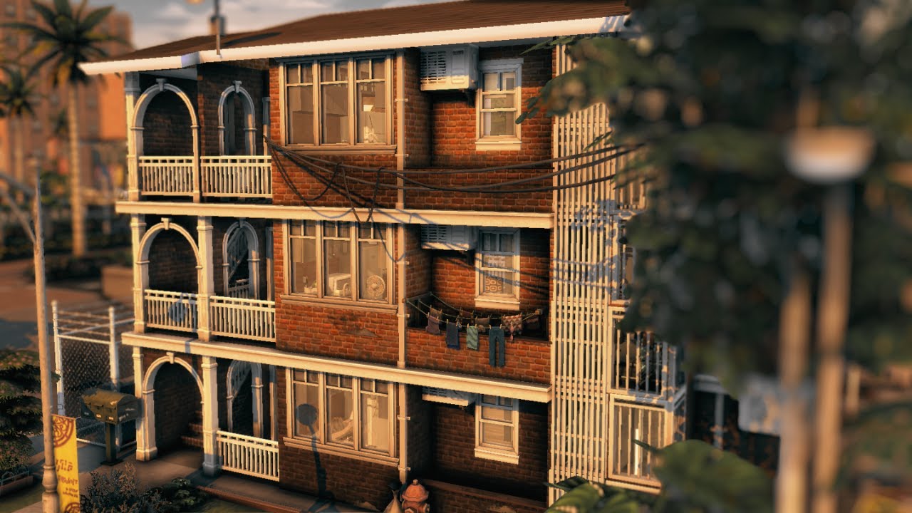 90s APARTMENT BUILDING | NO CC / CC LINKS | The Sims 4 Speed Build