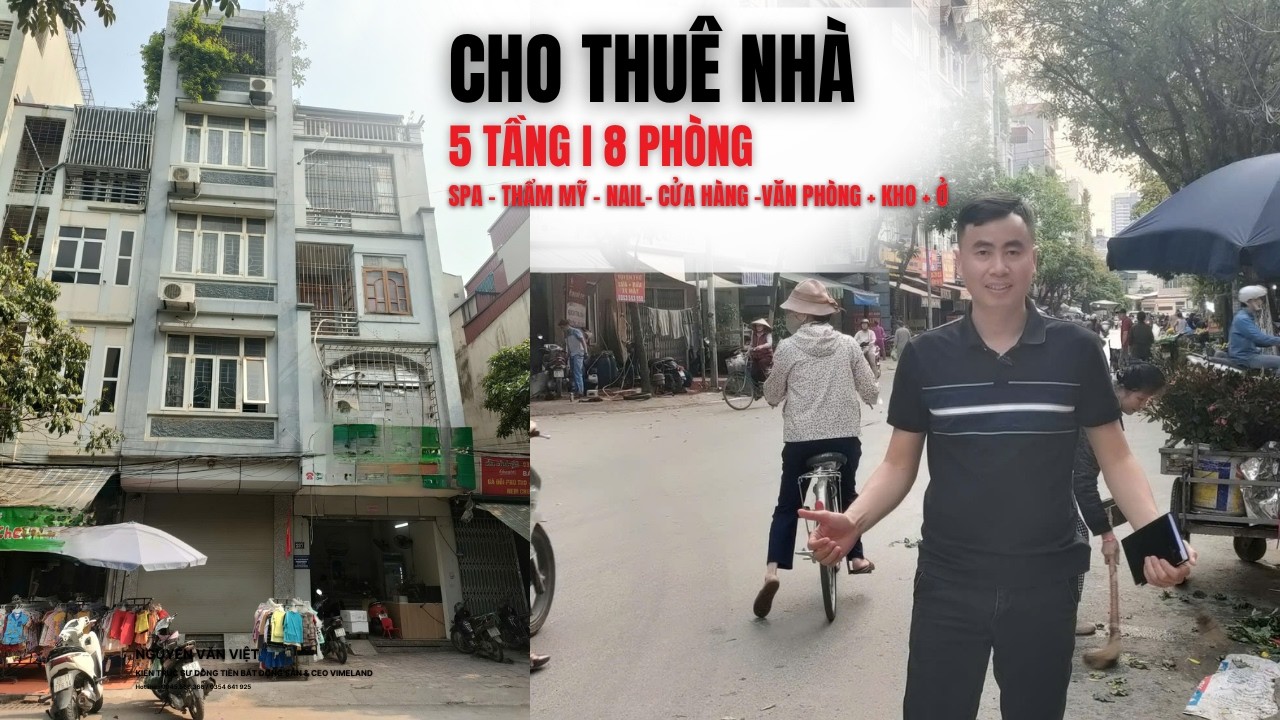 CHO THUÊ NHÀ NGUYỄN VIẾT XUÂN 50M2  THIẾT KẾ 5 TẦNG PHÙ HỢP Ở VÀ KINH DOANH 