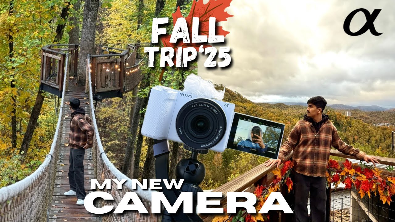 🍂FALL TRIP🚙 | Unboxing Sony 𝛼 ZVE10-ii 📷 | 📍Smoky Mountains, Tennessee | Telugu 