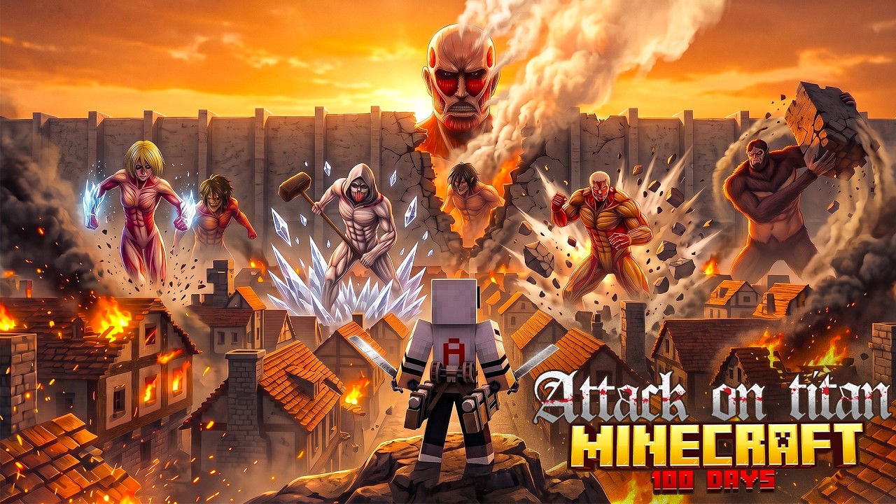 We Spent 100 Days in Attack On Titan in Minecraft Hardcore ! Ep 1