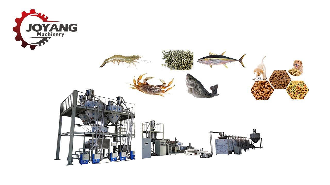 Customized floating and sinking fish shrimp aquatic feed pellet extrusion machine line