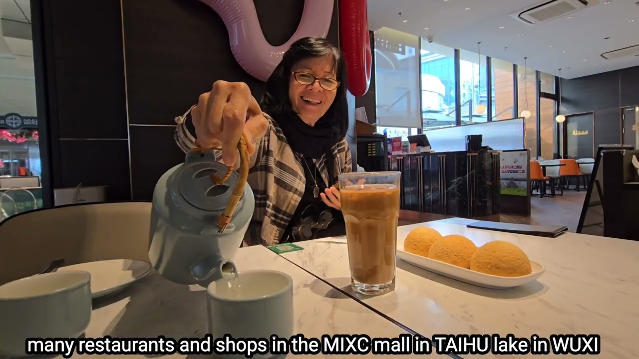 many restaurants and shops in the MIXC mall in TAIHU lake WUXI china...2 hours from shanghai.
