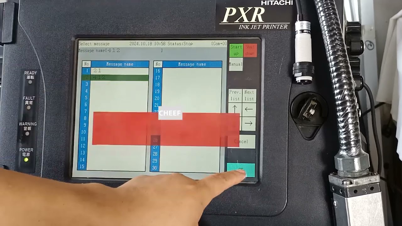 Hitachi PXR machine information editing explanation