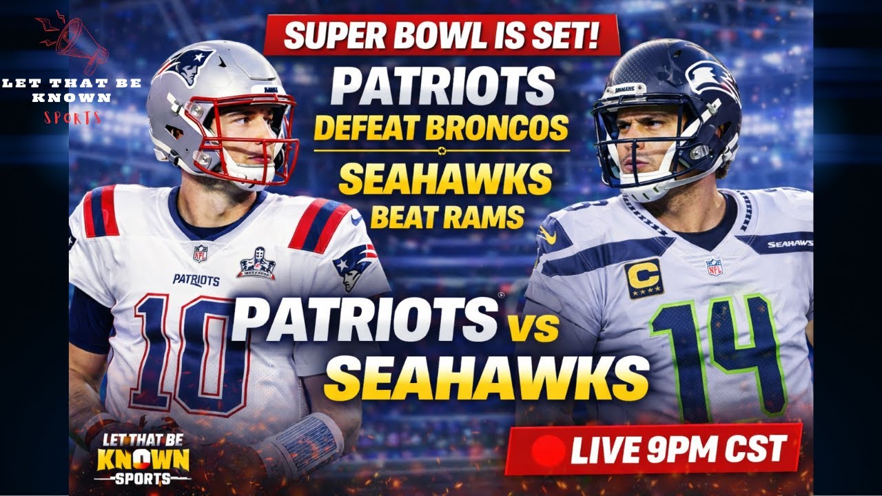Super Bowl Is Set! Patriots Defeat Broncos, Seahawks Beat Rams 🔴 LIVE 📱