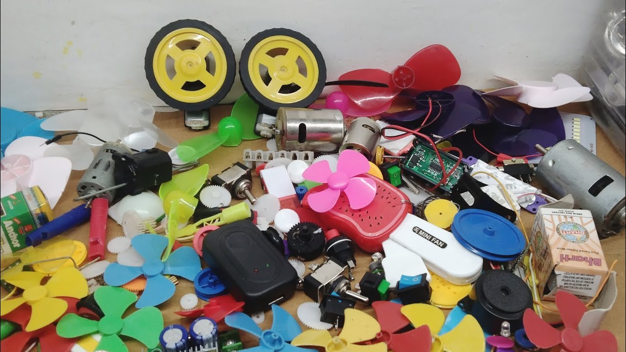 My DC Motor Collection and Fan Motor Poly unique project / New and Old Scrap