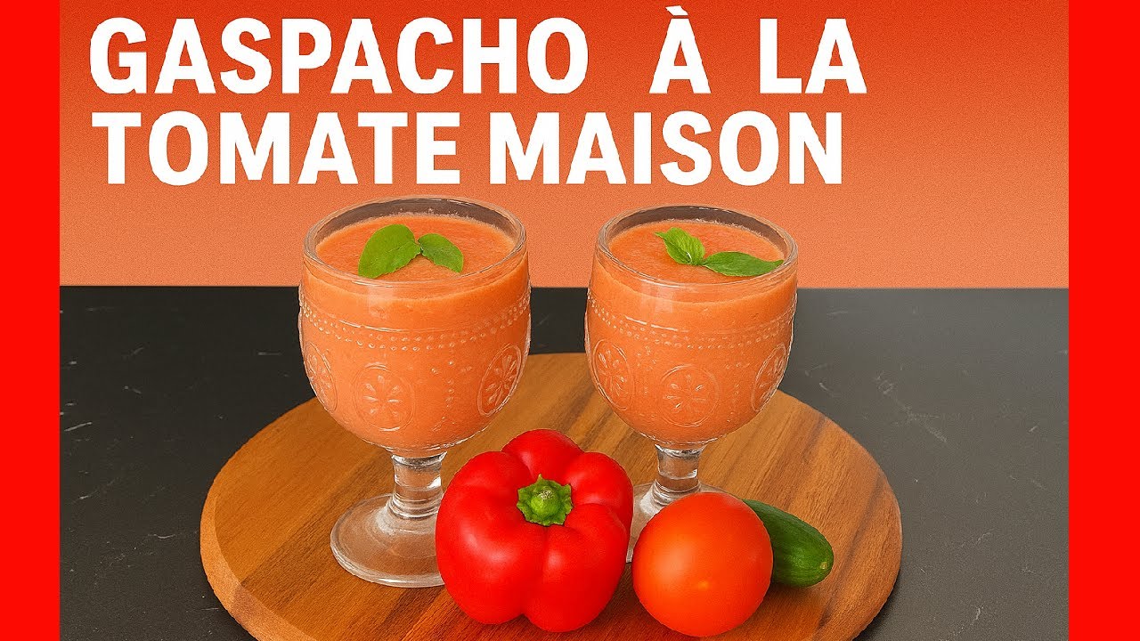 🥒🍅 Gaspacho à la Tomate Maison | Recette Fraîche et Facile 🌿