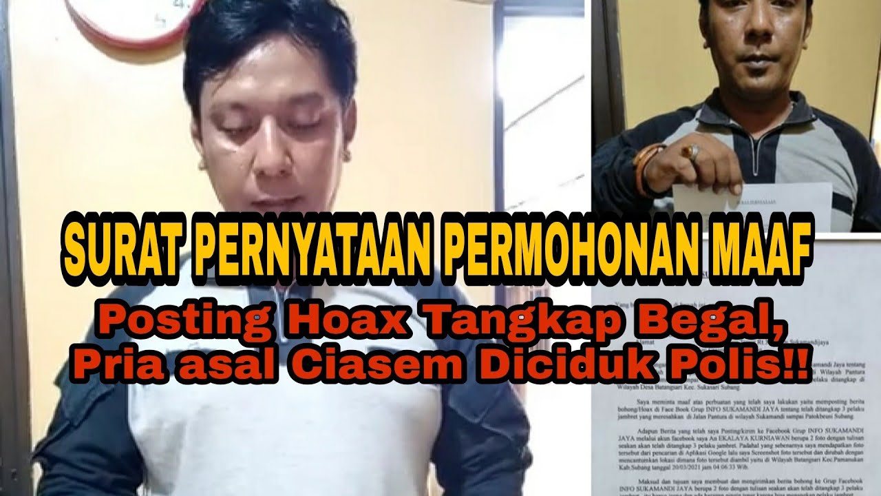 SUBANG TERBARU 2021||PRIA ASAL CIASEM DI CIDUK POLISI SETELAH,MEMBUAT BERITA HOAX TANGKAP BEGAL