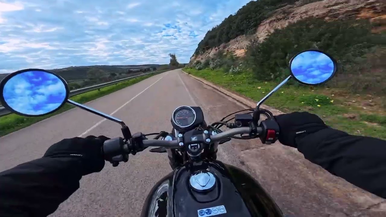 Coastal Escape: Riding the Honda GB350S through Sardinia's Green Valleys to the Sea