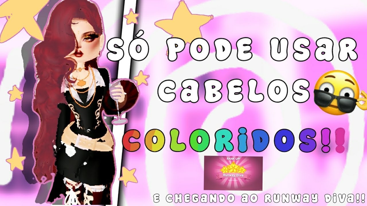 💞 DRESS TO IMPRESS MAS SÓ PODE USAR CABELOS COLORIDOS E CHEGANDO AO RUNWAY DIVA!! 💞(⁠・⁠∀⁠・⁠)