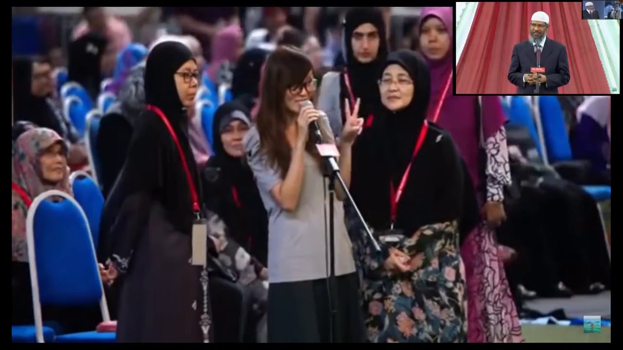 Dr Zakir Naik   Roman Catholic girl accepts islam after her question