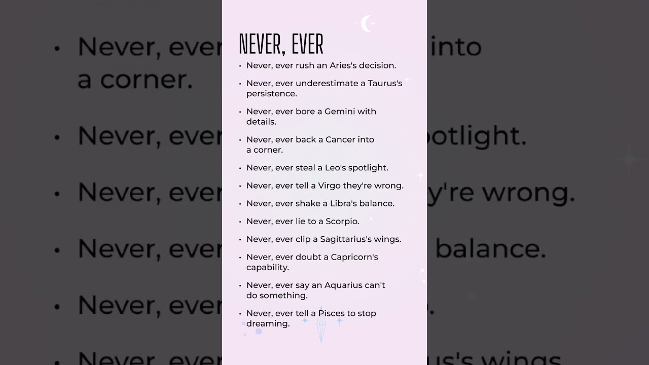 you NEVER, EVER want to do this to a zodiac sign: part 2