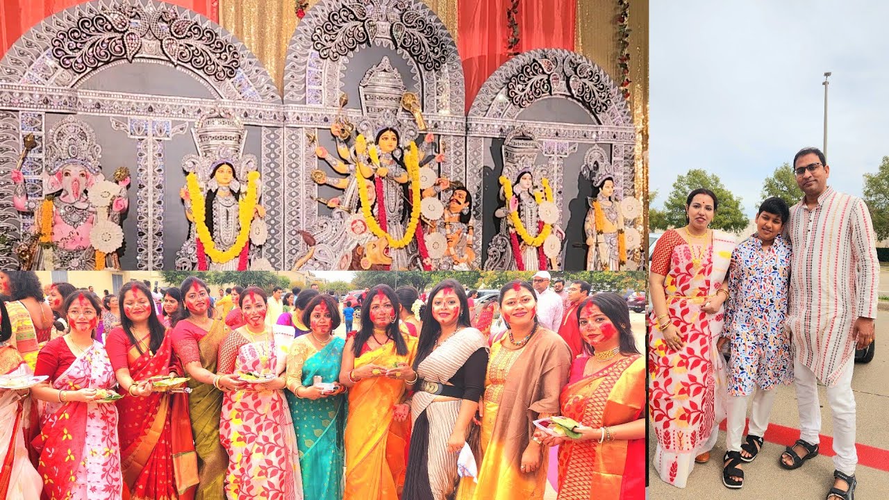 Durga Puja in Dallas Texas l Dashami celebration @Dfw Kalakars l Sindur khela