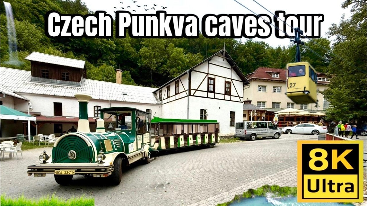 Czech Punkva caves and boat ride \ walkthrough ultra HD 8k